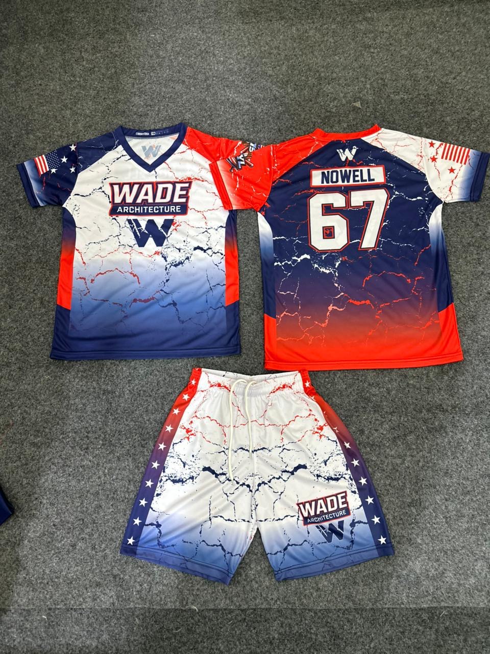 Wade Architecture custom jersey and shorts set