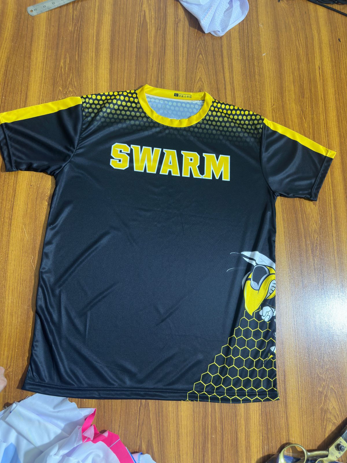 Swarm black and yellow custom tee